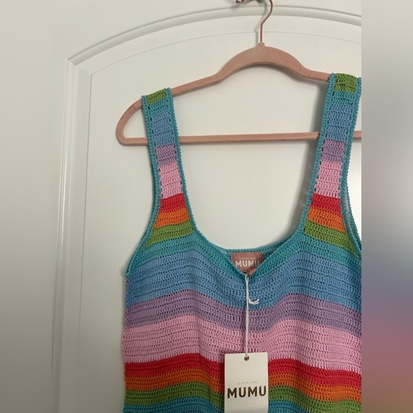 Show Me Your Mumu Day Trip Rainbow Crotchet Dress Coverup size small NWT - Picture 13 of 14
